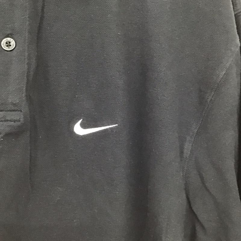 ナイキ NIKE ポロシャツ 半袖 半袖 L ロゴ、文字 ダークグレー / ダークグレー /  メンズ USED 古着 中古 10150275