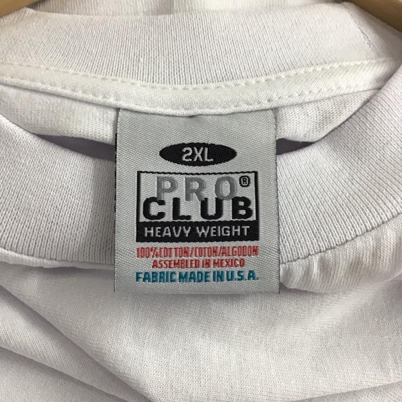 プロクラブ PRO CLUB カットソー 半袖 半袖カットソー 無地Tシャツ クルーネックカットソー XXL 無地 白 / ホワイト /  メンズ USED 古着 中古 10150278