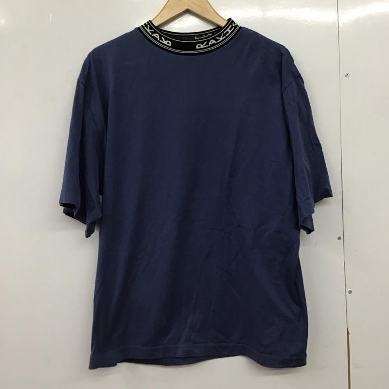 ルイス Lui s Tシャツ 半袖 半袖カットソー プリントTシャツ 無地 M ロゴ、文字 紺 / ネイビー /  メンズ USED 古着 中古 10150283