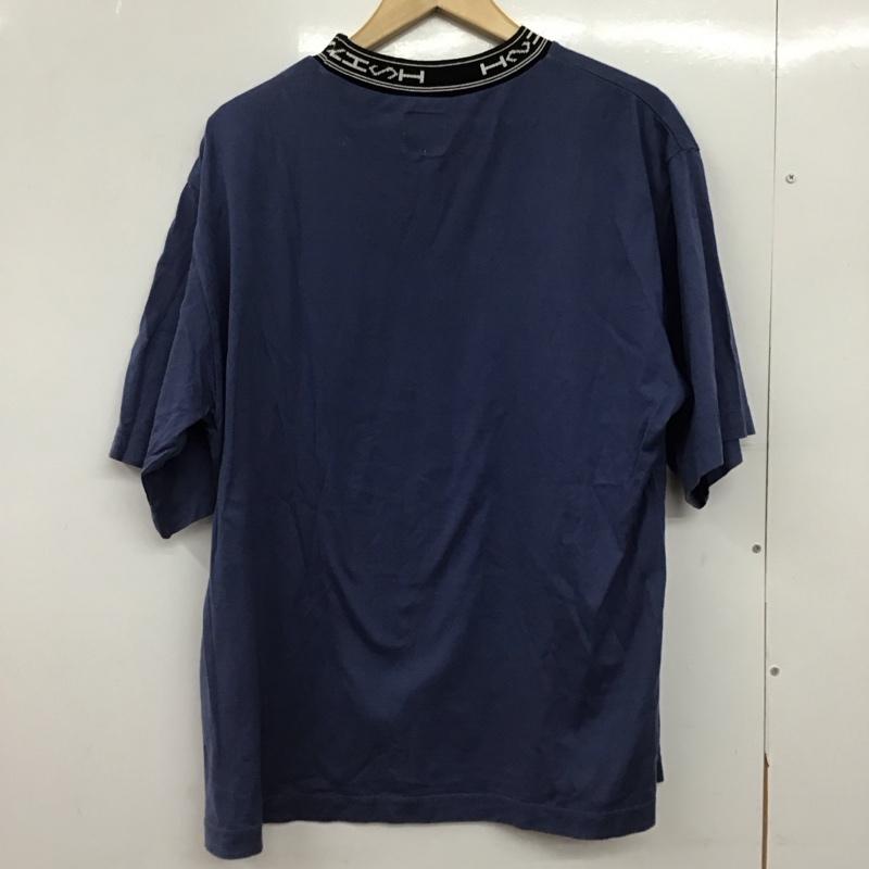 ルイス Lui s Tシャツ 半袖 半袖カットソー プリントTシャツ 無地 M ロゴ、文字 紺 / ネイビー /  メンズ USED 古着 中古 10150283