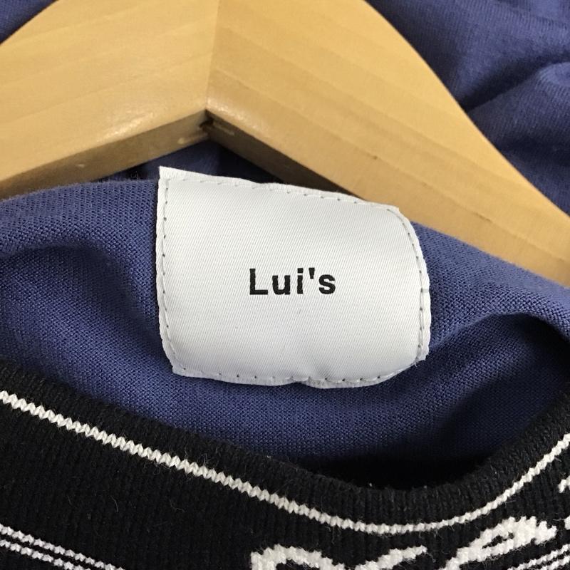 ルイス Lui s Tシャツ 半袖 半袖カットソー プリントTシャツ 無地 M ロゴ、文字 紺 / ネイビー /  メンズ USED 古着 中古 10150283
