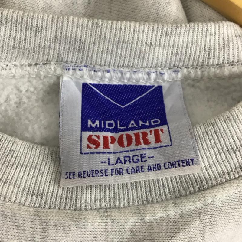 古着 USED トレーナー 長袖 長袖トレーナー スウェット クルーネック プルオーバー 90s L ロゴ、文字 灰 / グレー /  メンズ USED 古着 中古 10150297