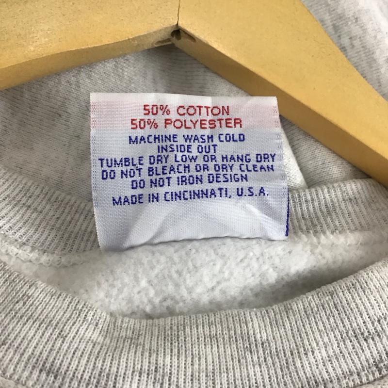 古着 USED トレーナー 長袖 長袖トレーナー スウェット クルーネック プルオーバー 90s L ロゴ、文字 灰 / グレー /  メンズ USED 古着 中古 10150297