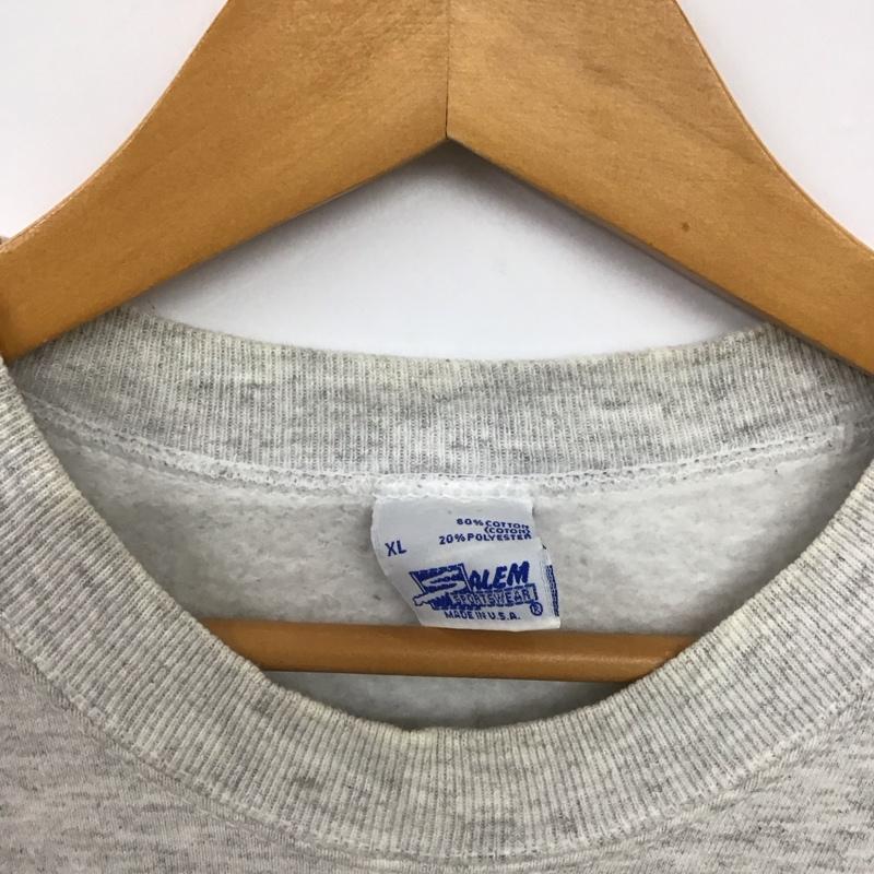 古着 USED トレーナー 長袖 長袖トレーナー スウェット クルーネック プルオーバー 古着 salem 90s XL プリント 灰 / グレー /  メンズ USED 古着 中古 10150298