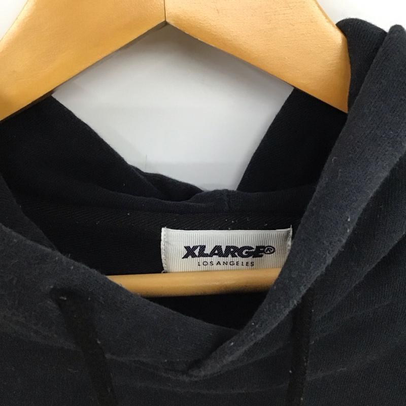 エクストララージ XLARGE パーカー 長袖 長袖パーカー プルオーバーパーカー スウェット M ロゴ、文字 黒 / ブラック /  メンズ USED 古着 中古 10150301