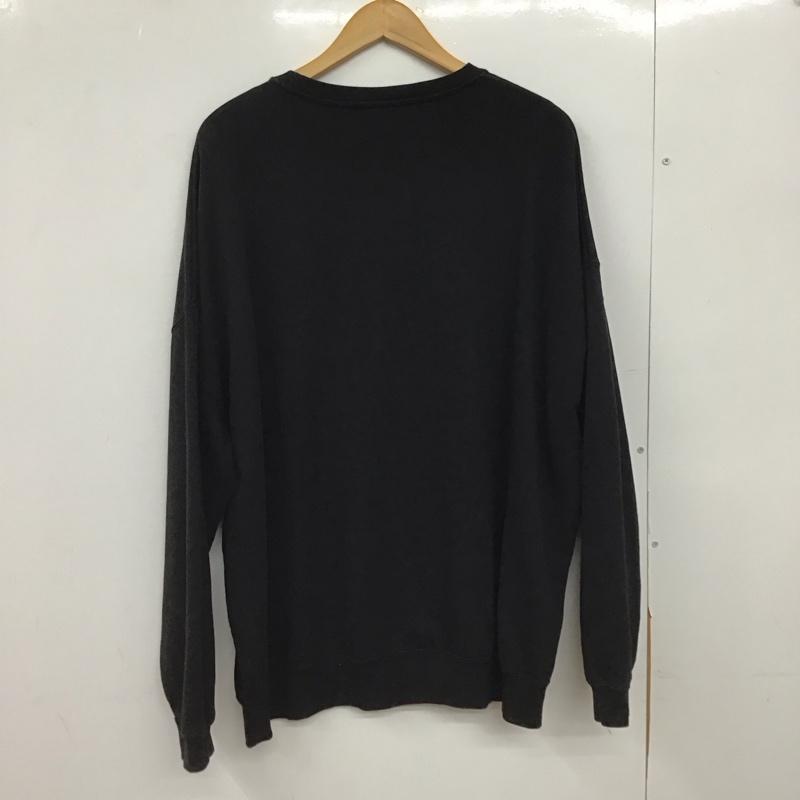イズネス ミュージック ISNESS MUSIC トレーナー 長袖 長袖トレーナー スウェット クルーネック プルオーバー ONE SIZE ロゴ、文字 黒 / ブラック /  メンズ USED 古着 中古 10150302