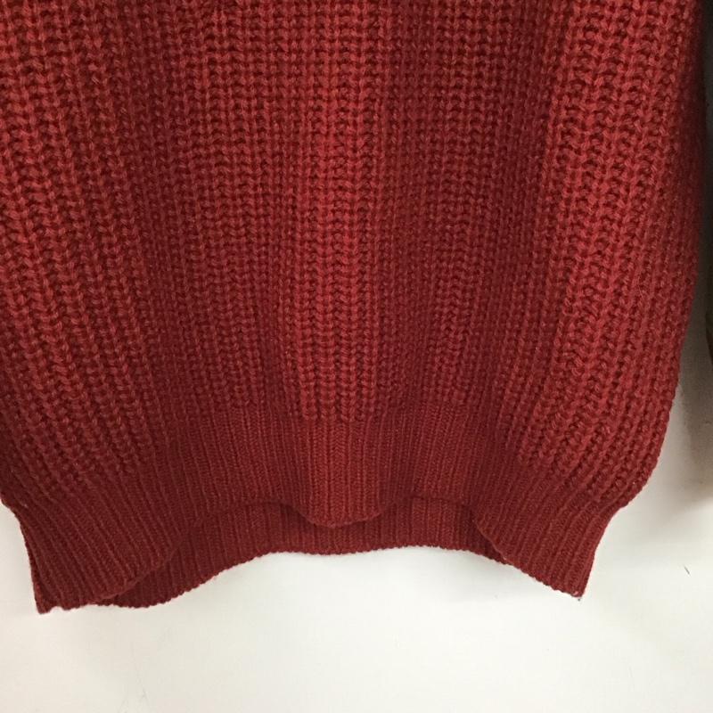 チャップス CHAPS ニット、セーター 長袖 長袖ニットカットソー クルーネック セーター 80s 90s L 無地 赤 / レッド /  メンズ USED 古着 中古 10150307