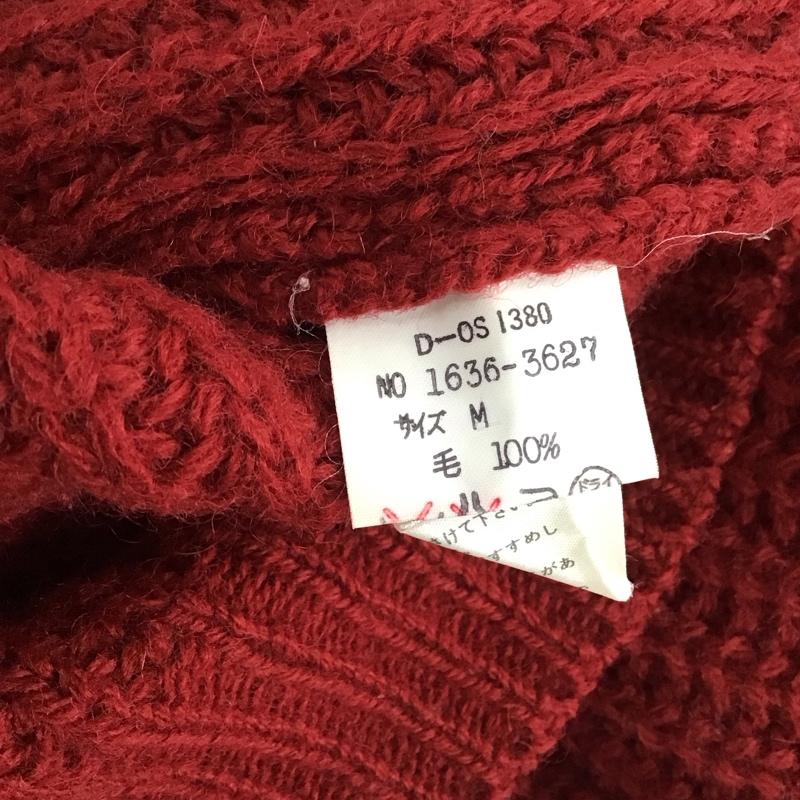 チャップス CHAPS ニット、セーター 長袖 長袖ニットカットソー クルーネック セーター 80s 90s L 無地 赤 / レッド /  メンズ USED 古着 中古 10150307