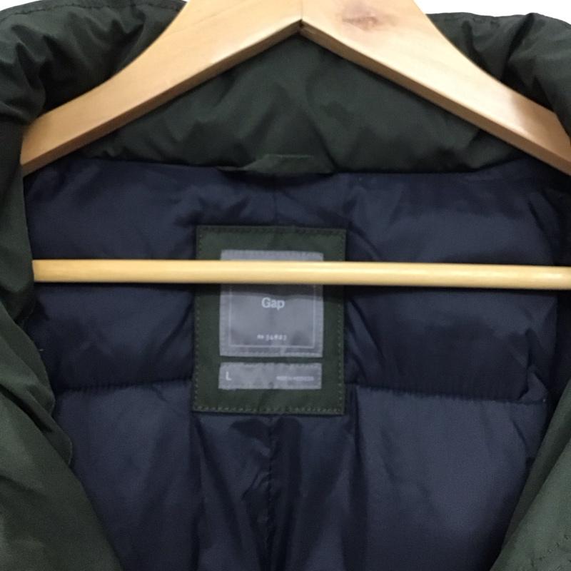 ギャップ GAP ジャケット、上着 ジャンパー、ブルゾン ジップアップジャケット ナイロンジャケット アウター L 無地 カーキ / カーキ /  メンズ USED 古着 中古 10150308