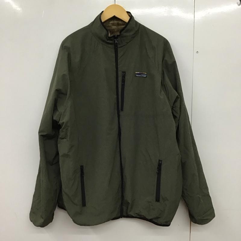 フリークスストア FREAK S STORE ジャケット、上着 ジャンパー、ブルゾン ジップアップフリースジャケット アウター 長袖ジャケット リバーシブル XL ロゴ、文字 茶 / ブラウン /  メンズ USED 古着 中古 10150309