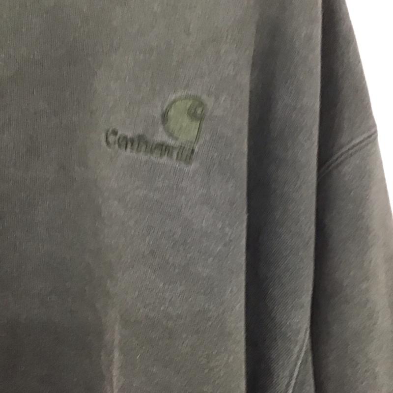 カーハート Carhartt トレーナー 長袖 長袖トレーナー スウェット クルーネック プルオーバー ロゴ、文字 カーキ / カーキ /  メンズ USED 古着 中古 10150312