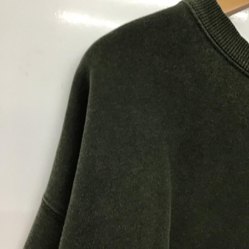 カーハート Carhartt トレーナー 長袖 長袖トレーナー スウェット クルーネック プルオーバー ロゴ、文字 カーキ / カーキ /  メンズ USED 古着 中古 10150312