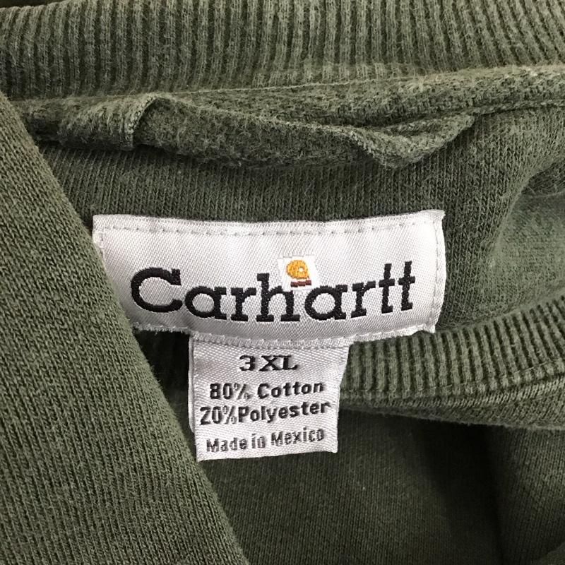 カーハート Carhartt トレーナー 長袖 長袖トレーナー スウェット クルーネック プルオーバー ロゴ、文字 カーキ / カーキ /  メンズ USED 古着 中古 10150312