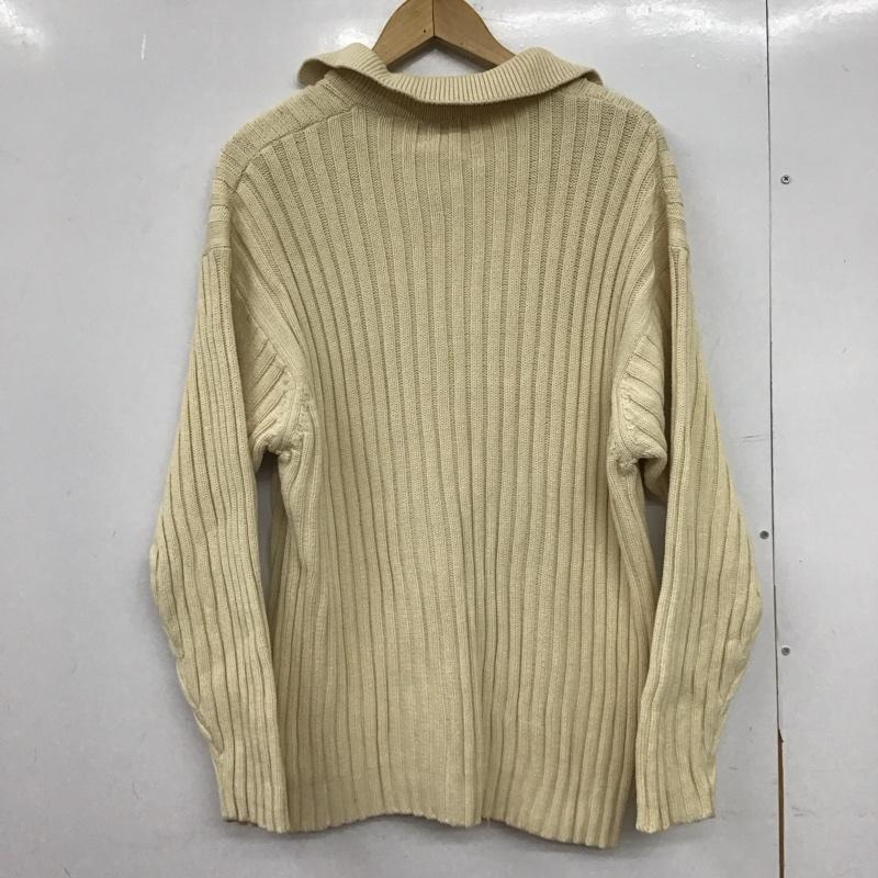 ジェイクルー J.CREW ニット、セーター 長袖 長袖ニットカットソー Vネック セーター L 無地 アイボリー / アイボリー /  メンズ USED 古着 中古 10150315