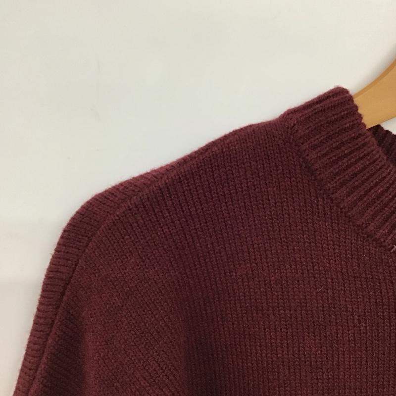 フリークスストア FREAK S STORE ニット、セーター 長袖 長袖ニットカットソー ヘンリーネック セーター M 無地 えんじ / ワインレッド /  メンズ USED 古着 中古 10150319