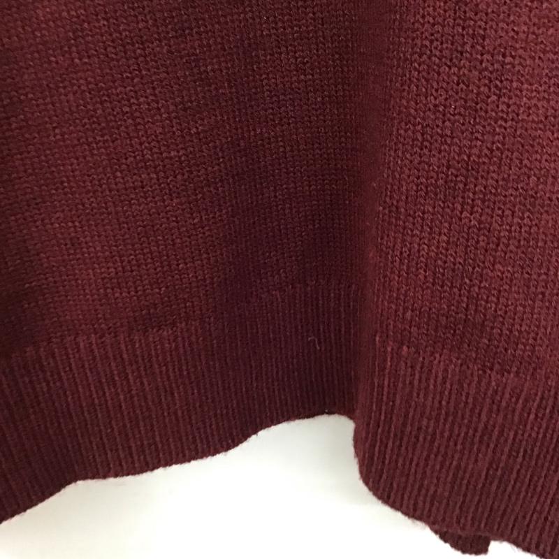 フリークスストア FREAK S STORE ニット、セーター 長袖 長袖ニットカットソー ヘンリーネック セーター M 無地 えんじ / ワインレッド /  メンズ USED 古着 中古 10150319