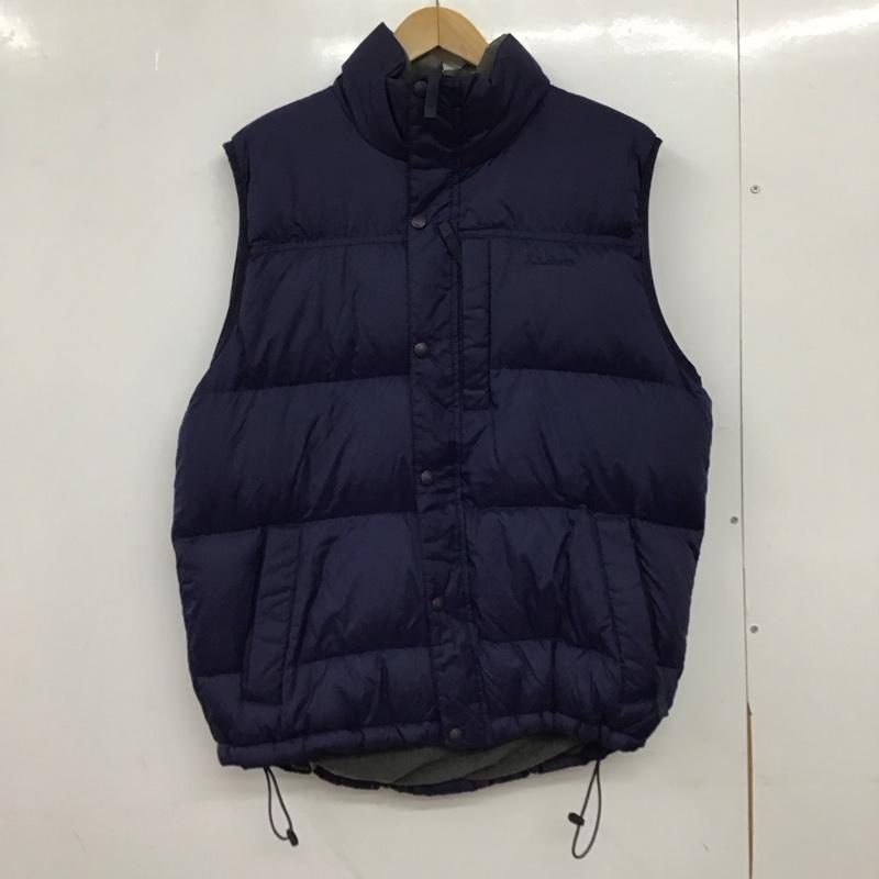 エルエルビーン L.L.Bean ベスト ベスト ダウンベスト ジップアップベスト M ロゴ、文字 紺 / ネイビー /  メンズ USED 古着 中古 10150320