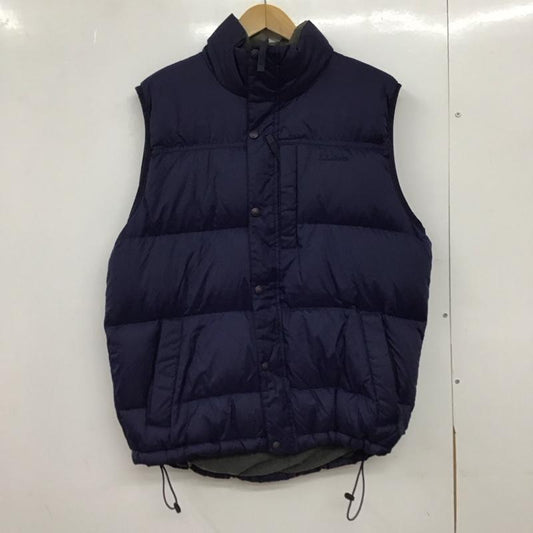 エルエルビーン L.L.Bean ベスト ベスト ダウンベスト ジップアップベスト M ロゴ、文字 紺 / ネイビー /  メンズ USED 古着 中古 10150320