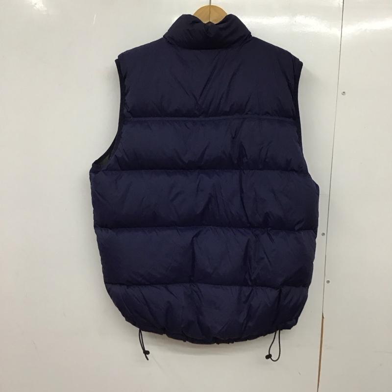 エルエルビーン L.L.Bean ベスト ベスト ダウンベスト ジップアップベスト M ロゴ、文字 紺 / ネイビー /  メンズ USED 古着 中古 10150320
