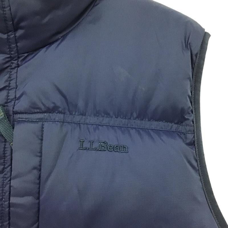 エルエルビーン L.L.Bean ベスト ベスト ダウンベスト ジップアップベスト M ロゴ、文字 紺 / ネイビー /  メンズ USED 古着 中古 10150320