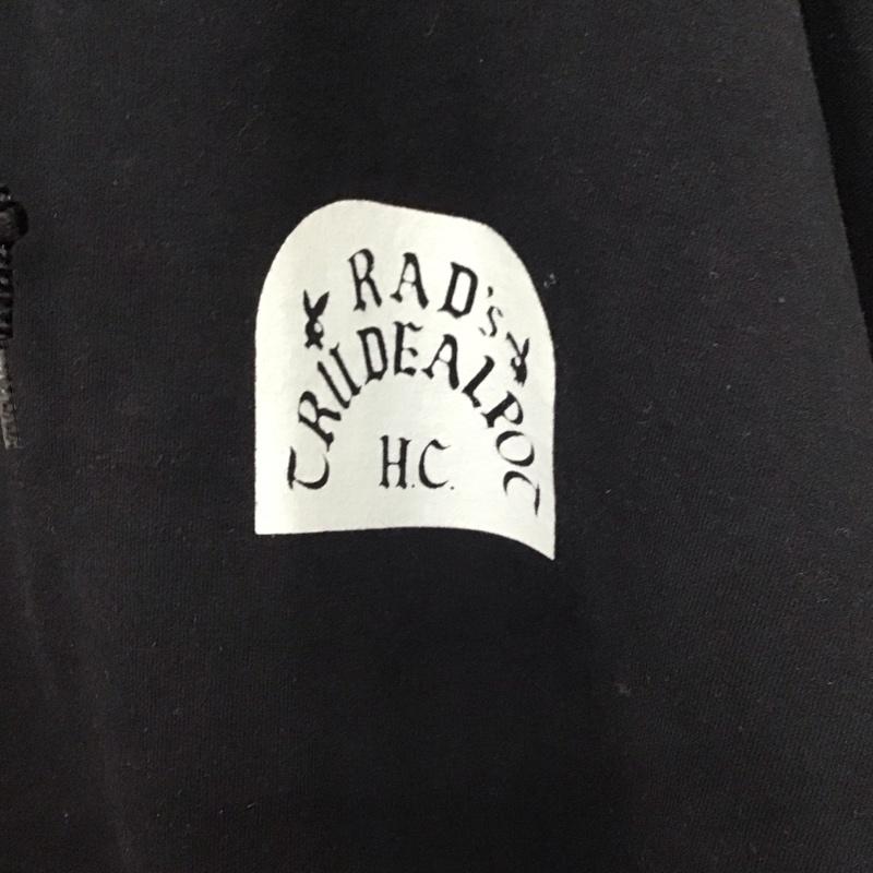 ラディアル RADIALL パーカー 長袖 長袖パーカー プルオーバーパーカー スウェット XL プリント 黒 / ブラック /  メンズ USED 古着 中古 10150322