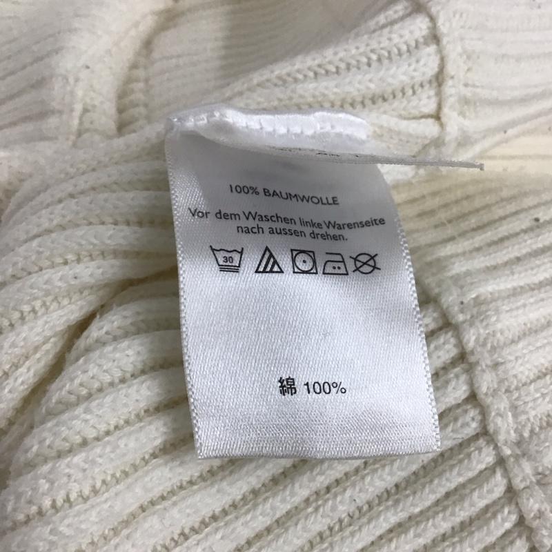 エディーバウアー Eddie Bauer ニット、セーター 長袖 長袖ニットカットソー スタンドネック セーター S ボーダー柄 白 / ホワイト / X 紺 / ネイビー /  メンズ USED 古着 中古 10150323