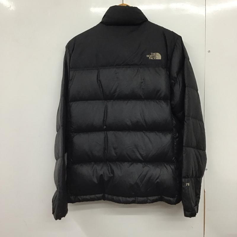 ザノースフェイス THE NORTH FACE ジャケット、上着 ジャンパー、ブルゾン ジップアップジャケット ナイロンジャケット アウター ダウンジャケット ロゴ、文字 黒 / ブラック /  メンズ USED 古着 中古 10150325