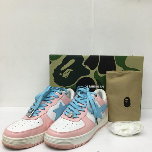 アベイシングエイプ A BATHING APE スニーカー スニーカー BAPE STA LOW PASTEL PACK PINK 27.5cm ロゴ、文字 白 / ホワイト / X 桃 / ピンク / X 水色 / ライトブルー /  メンズ USED 古着 中古 10150331