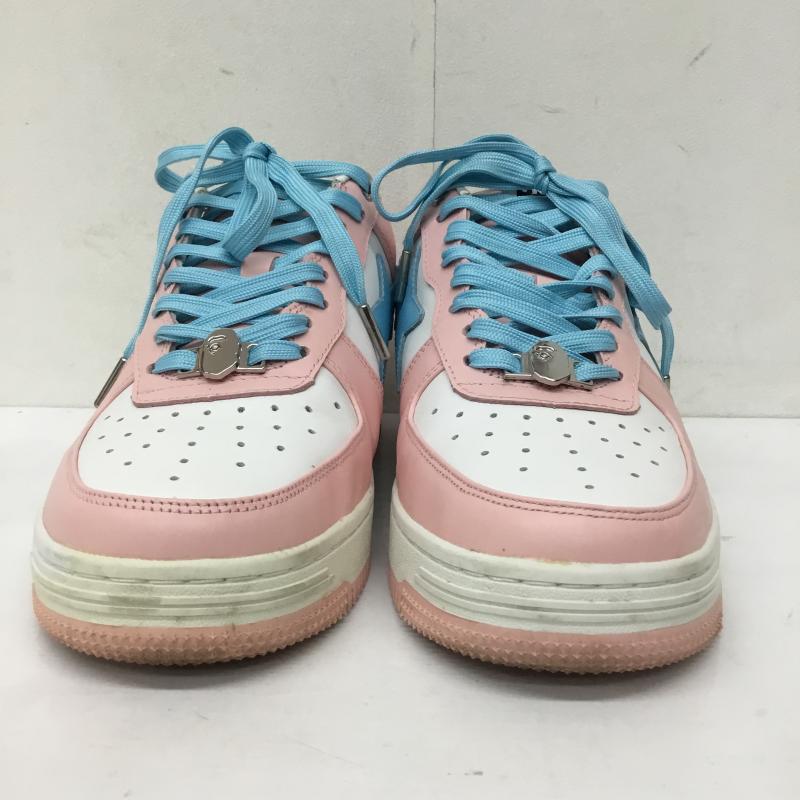 アベイシングエイプ A BATHING APE スニーカー スニーカー BAPE STA LOW PASTEL PACK PINK 27.5cm ロゴ、文字 白 / ホワイト / X 桃 / ピンク / X 水色 / ライトブルー /  メンズ USED 古着 中古 10150331