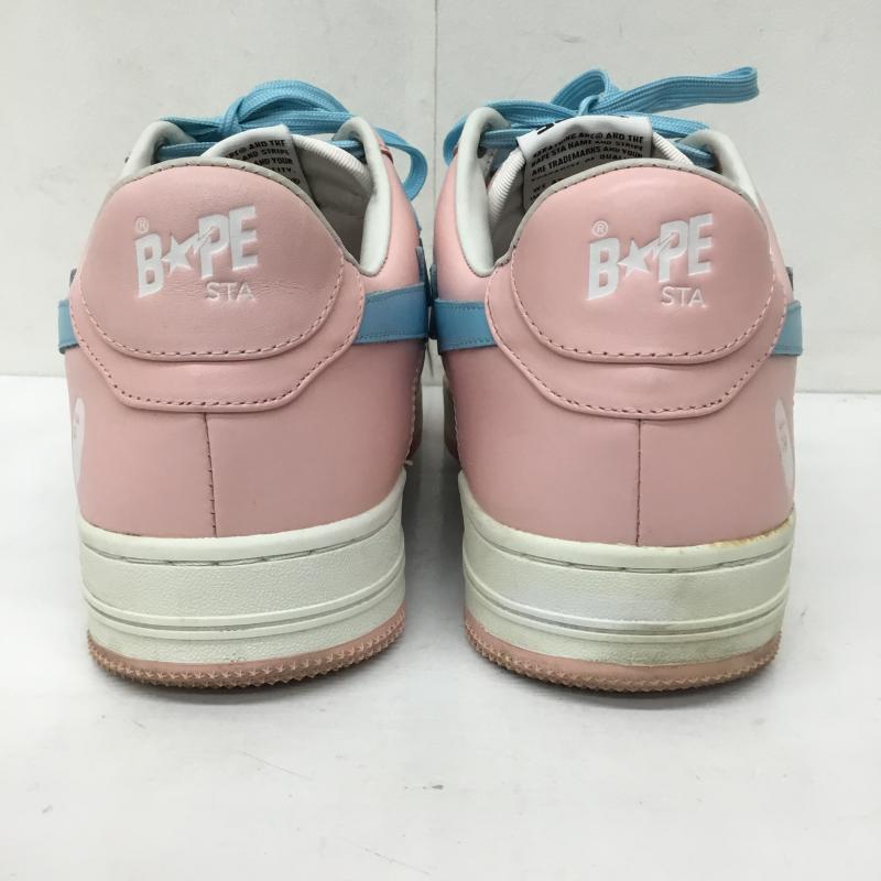 アベイシングエイプ A BATHING APE スニーカー スニーカー BAPE STA LOW PASTEL PACK PINK 27.5cm ロゴ、文字 白 / ホワイト / X 桃 / ピンク / X 水色 / ライトブルー /  メンズ USED 古着 中古 10150331
