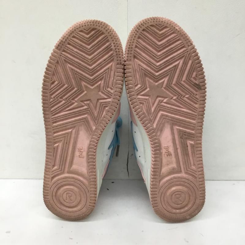 アベイシングエイプ A BATHING APE スニーカー スニーカー BAPE STA LOW PASTEL PACK PINK 27.5cm ロゴ、文字 白 / ホワイト / X 桃 / ピンク / X 水色 / ライトブルー /  メンズ USED 古着 中古 10150331