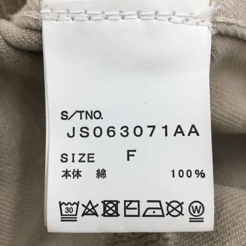 ジーナシス JEANASIS シャツ、ブラウス 長袖 JS063071AA デニムクラッシュオーバーシャツ FREE ダメージ加工 ベージュ / ベージュ /  レディース USED 古着 中古 10150333