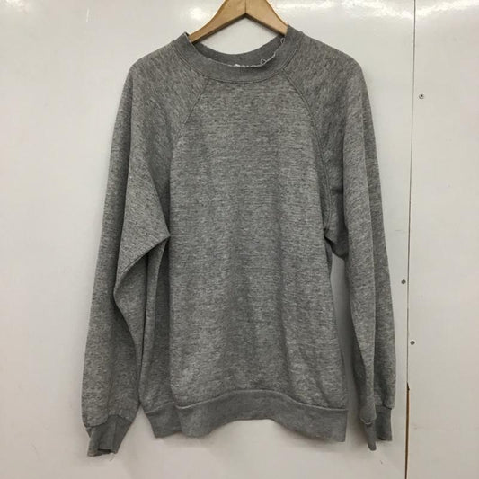 タルテックス tultex トレーナー 長袖 長袖トレーナー スウェット クルーネック プルオーバー 無地 灰 / グレー /  メンズ USED 古着 中古 10150348