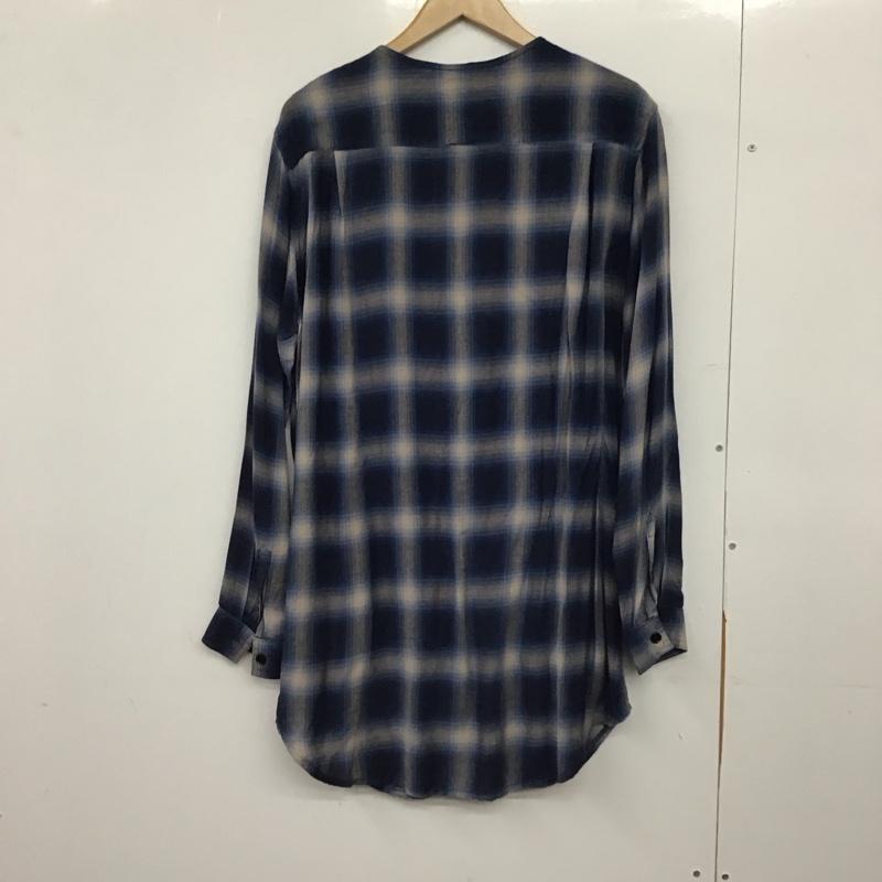 アンリラクシング unrelaxing シャツ、ブラウス 長袖 長袖シャツ チェックシャツ カラーシャツ ノーカラーシャツ S チェック 青 / ブルー /  メンズ USED 古着 中古 10150354