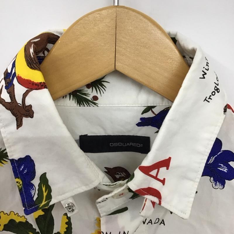 ディースクエアード DSQUARED2 シャツ、ブラウス 七分袖 七分丈シャツ プリントシャツ 40 プリント マルチカラー / マルチカラー /  メンズ USED 古着 中古 10150355