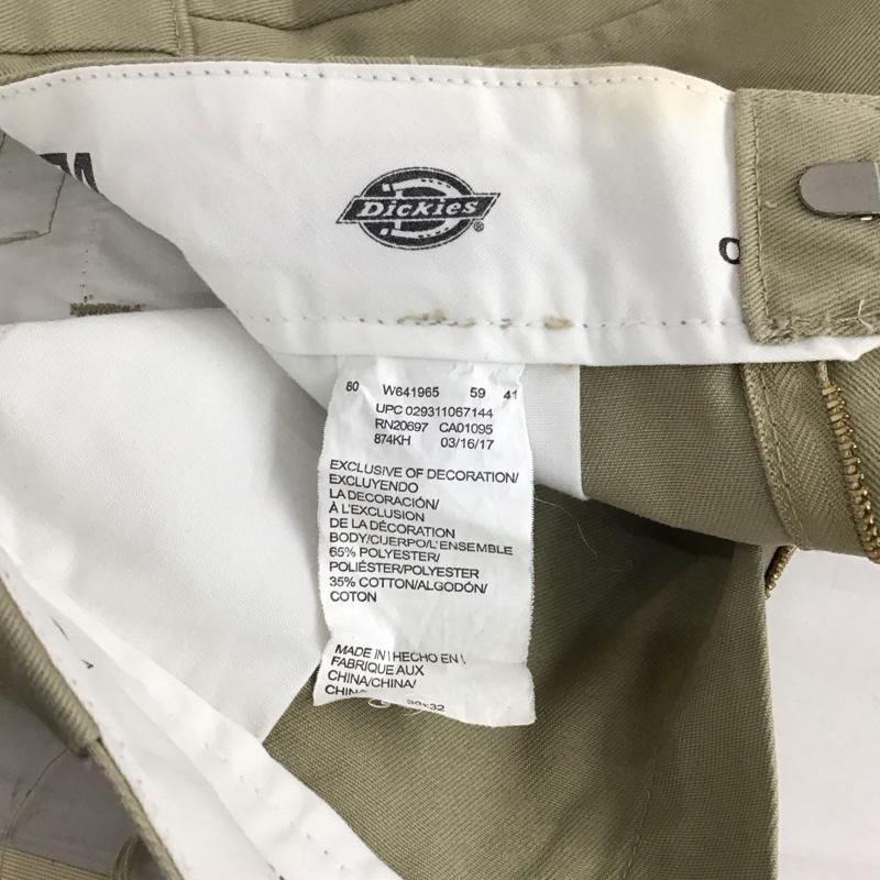 ディッキーズ Dickies パンツ ワークパンツ、ペインターパンツ ワイドパンツ カジュアルパンツ ワークパンツ 八分丈 30インチ 無地 ベージュ / ベージュ /  メンズ USED 古着 中古 10150358