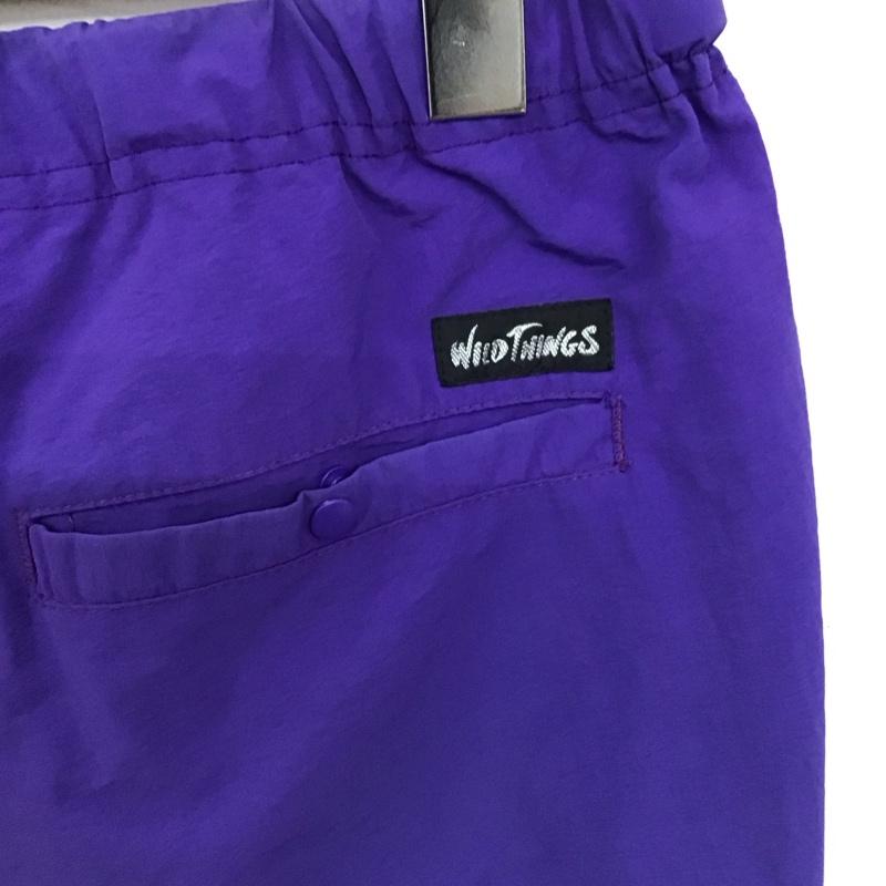 ワイルドシングス WILD THINGS パンツ ショートパンツ ナイロンパンツ ショートパンツ ハーフパンツ M ロゴ、文字 紫 / パープル /  メンズ USED 古着 中古 10150360