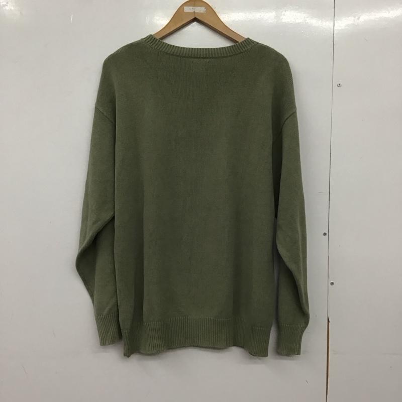 ドッカーズ DOCKERS ニット、セーター 長袖 長袖ニットカットソー クルーネック セーター M 無地 カーキ / カーキ /  メンズ USED 古着 中古 10150381