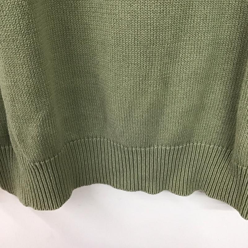 ドッカーズ DOCKERS ニット、セーター 長袖 長袖ニットカットソー クルーネック セーター M 無地 カーキ / カーキ /  メンズ USED 古着 中古 10150381