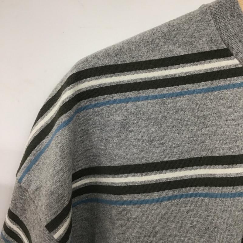 ノーティカ NAUTICA Tシャツ 半袖 221-1202 半袖カットソー ボーダーカットソー L ボーダー柄 灰 / グレー /  メンズ USED 古着 中古 10150382