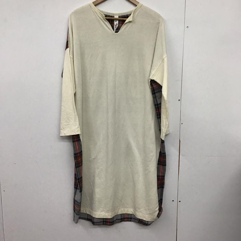 トゥータッチ to touch ワンピース ロングスカート 2 無地 X チェック マルチカラー / マルチカラー /  レディース USED 古着 中古 10150387