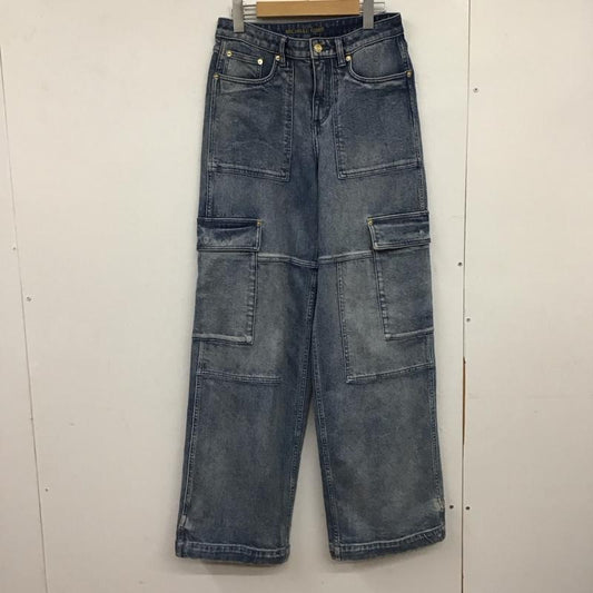 マイケルコース MICHAEL KORS パンツ デニム、ジーンズ ストレッチデニムのワイドレッグカーゴジーンズ MT4905HEB1 無地 水色 / ライトブルー /  レディース USED 古着 中古 10150393