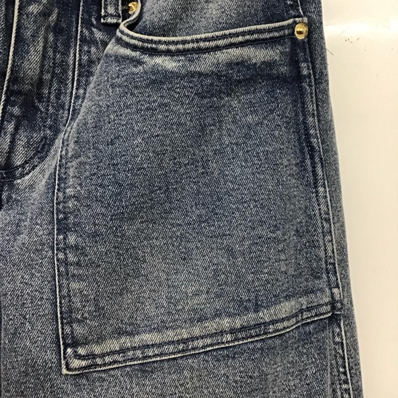 マイケルコース MICHAEL KORS パンツ デニム、ジーンズ ストレッチデニムのワイドレッグカーゴジーンズ MT4905HEB1 無地 水色 / ライトブルー /  レディース USED 古着 中古 10150393