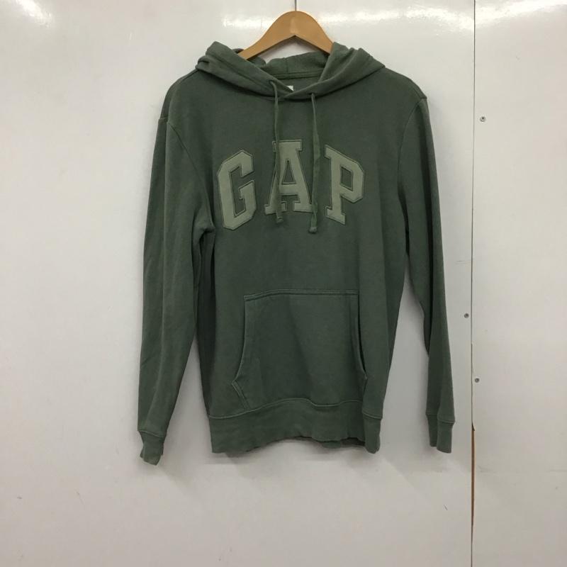 ギャップ GAP パーカー 長袖 長袖パーカー プルオーバーパーカー スウェット XS ロゴ、文字 カーキ / カーキ /  メンズ USED 古着 中古 10150399