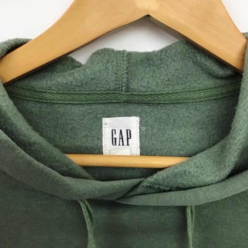 ギャップ GAP パーカー 長袖 長袖パーカー プルオーバーパーカー スウェット XS ロゴ、文字 カーキ / カーキ /  メンズ USED 古着 中古 10150399
