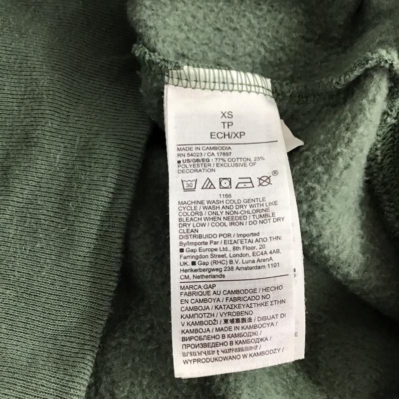 ギャップ GAP パーカー 長袖 長袖パーカー プルオーバーパーカー スウェット XS ロゴ、文字 カーキ / カーキ /  メンズ USED 古着 中古 10150399