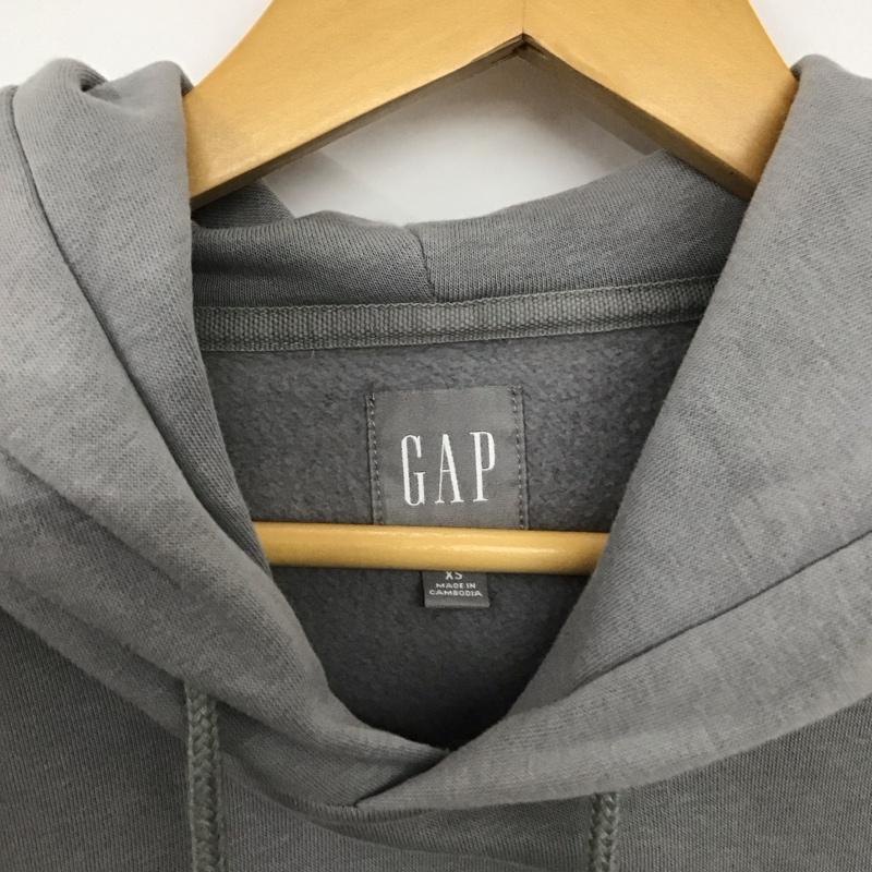 ギャップ GAP パーカー 長袖 長袖パーカー プルオーバーパーカー スウェット XS ロゴ、文字 灰 / グレー /  メンズ USED 古着 中古 10150400