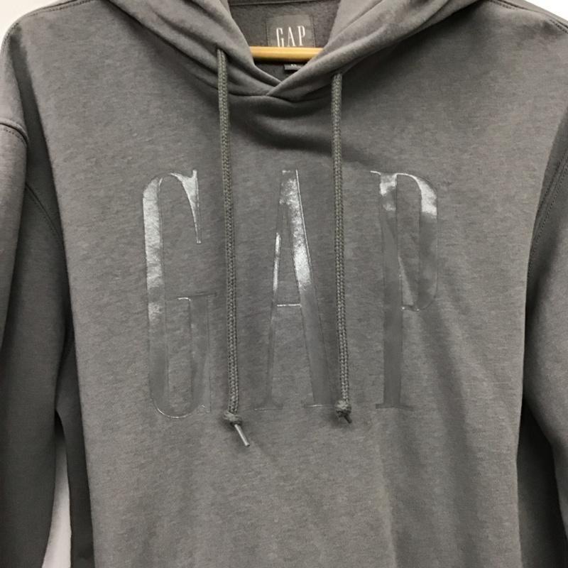 ギャップ GAP パーカー 長袖 長袖パーカー プルオーバーパーカー スウェット XS ロゴ、文字 灰 / グレー /  メンズ USED 古着 中古 10150400