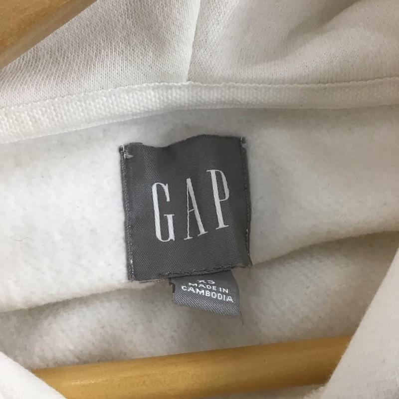 ギャップ GAP パーカー 長袖 XS ロゴ、文字 白 / ホワイト /  メンズ USED 古着 中古 10150401