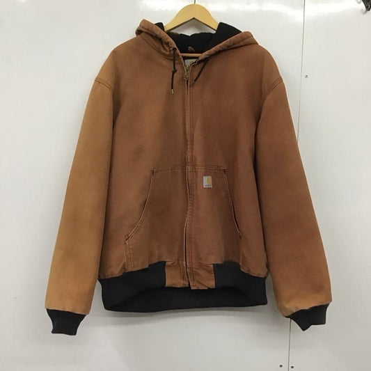 カーハート Carhartt ジャケット、上着 ジャンパー、ブルゾン ジップアップジャケット パーカージャケット アウター 00s フェード XL ロゴ、文字 茶 / ブラウン /  メンズ USED 古着 中古 10150403